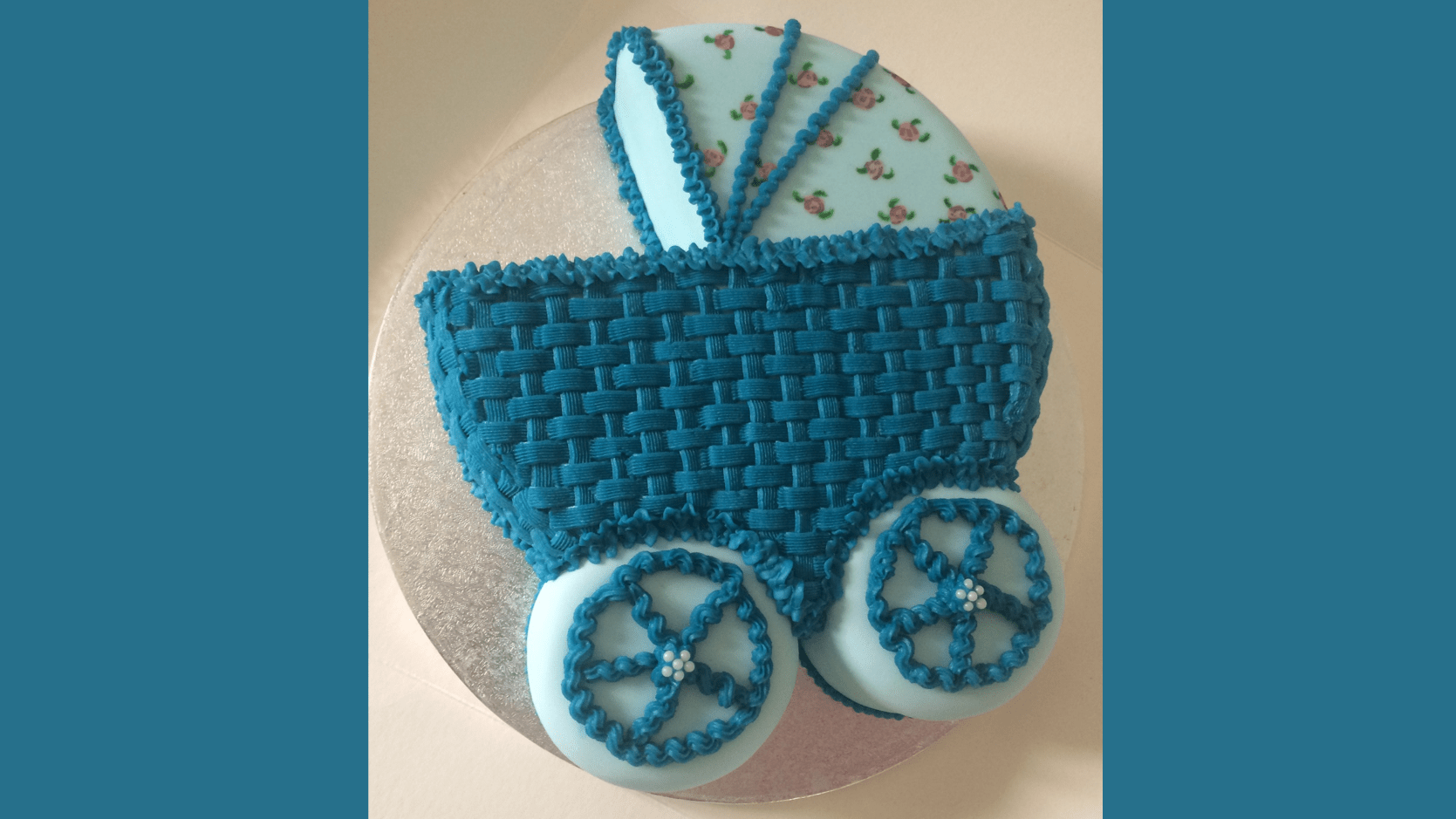 The Baby Carriage cake: Getting to grips with piping basket weave